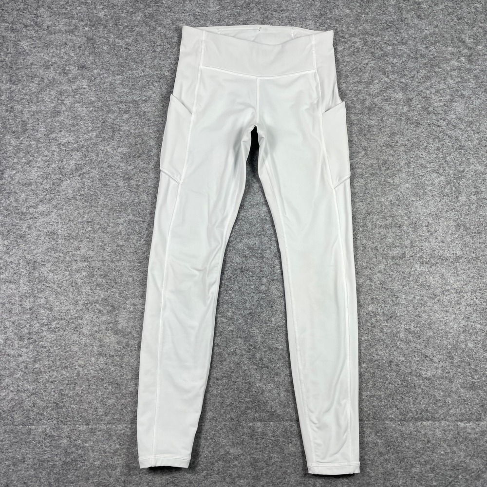 Lululemon Leggings Womens 6 White Speed Up Full Length Pockets Active